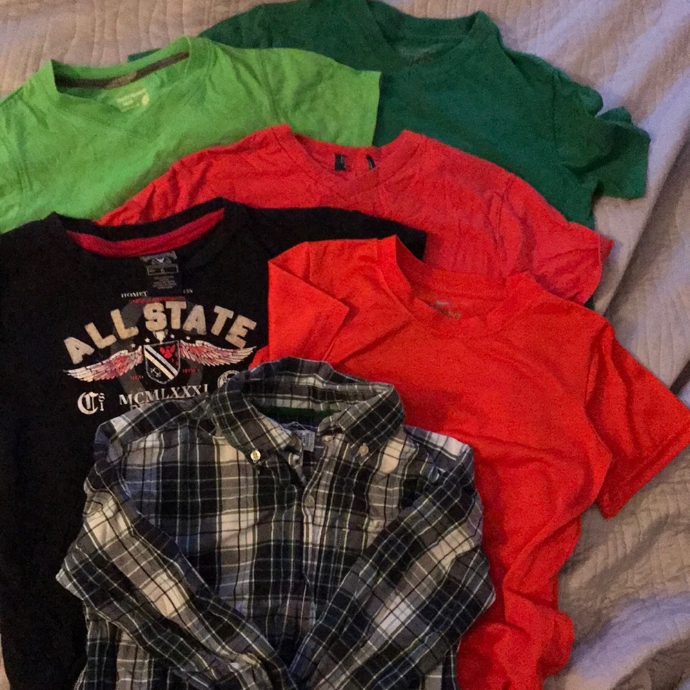 Bundle of boys shirts size 6/7